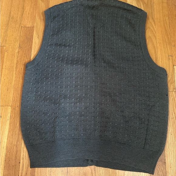 Tom James Wool Button Sweater Vest L - Picture 2 of 5